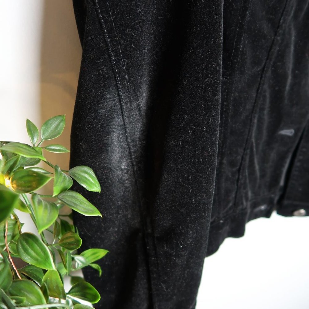 Eddie Bauer Black Suede Jacket Sz S - Picture 5 of 8